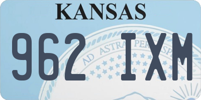 KS license plate 962IXM