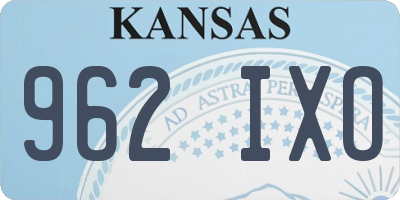 KS license plate 962IXO