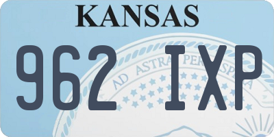 KS license plate 962IXP
