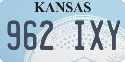KS license plate 962IXY