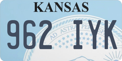 KS license plate 962IYK