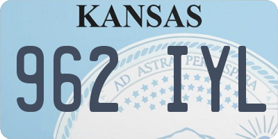 KS license plate 962IYL