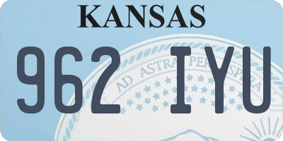 KS license plate 962IYU