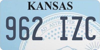 KS license plate 962IZC