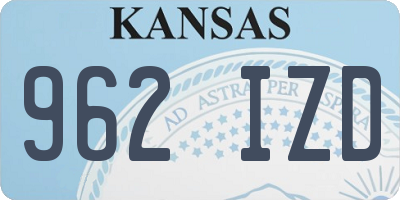 KS license plate 962IZD