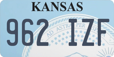 KS license plate 962IZF