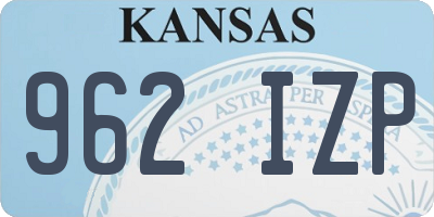 KS license plate 962IZP