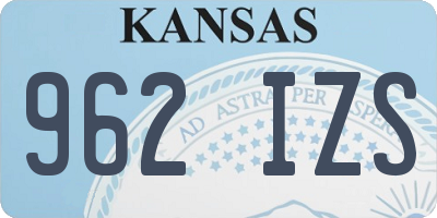 KS license plate 962IZS