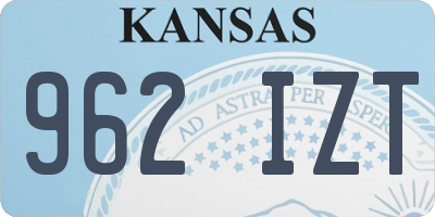 KS license plate 962IZT
