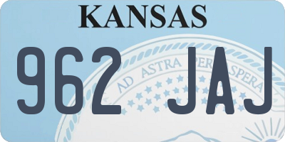 KS license plate 962JAJ