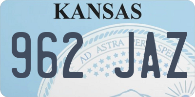 KS license plate 962JAZ
