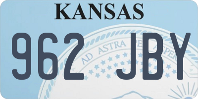 KS license plate 962JBY