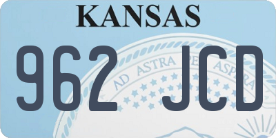 KS license plate 962JCD