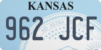 KS license plate 962JCF