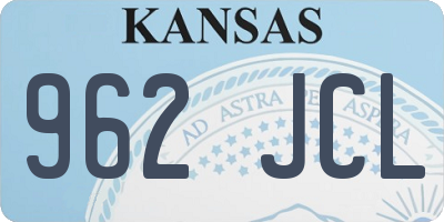 KS license plate 962JCL
