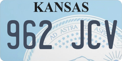 KS license plate 962JCV