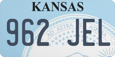 KS license plate 962JEL