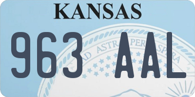 KS license plate 963AAL