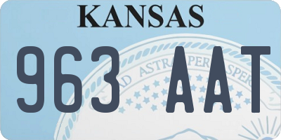 KS license plate 963AAT