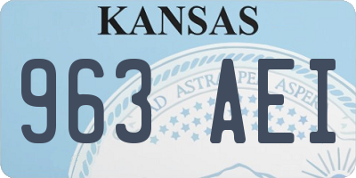 KS license plate 963AEI