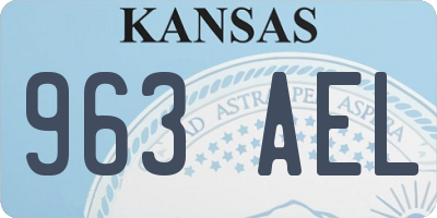 KS license plate 963AEL