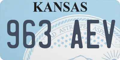 KS license plate 963AEV