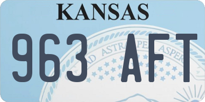 KS license plate 963AFT