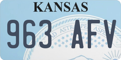 KS license plate 963AFV