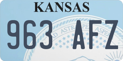 KS license plate 963AFZ