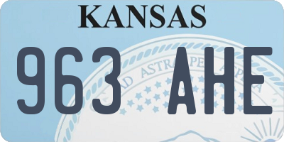 KS license plate 963AHE