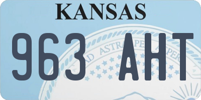 KS license plate 963AHT