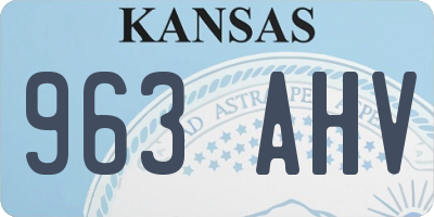 KS license plate 963AHV