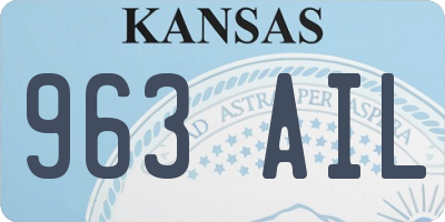 KS license plate 963AIL