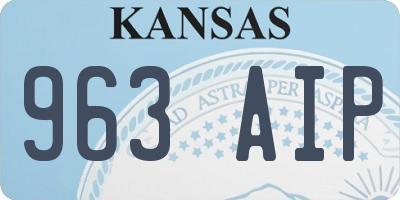 KS license plate 963AIP