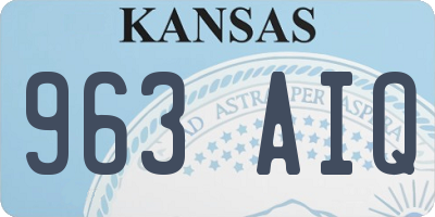 KS license plate 963AIQ