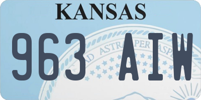 KS license plate 963AIW