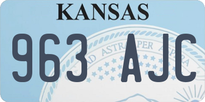 KS license plate 963AJC