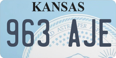 KS license plate 963AJE