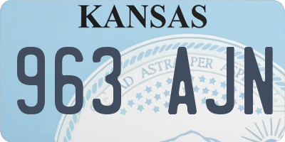 KS license plate 963AJN