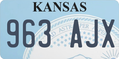 KS license plate 963AJX
