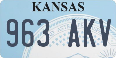 KS license plate 963AKV