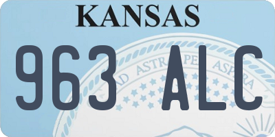 KS license plate 963ALC