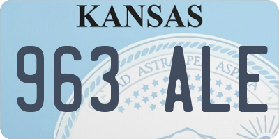 KS license plate 963ALE