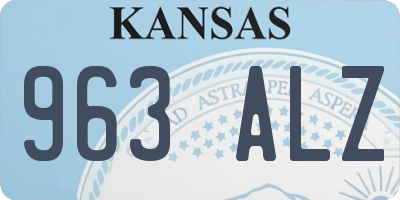 KS license plate 963ALZ