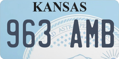 KS license plate 963AMB