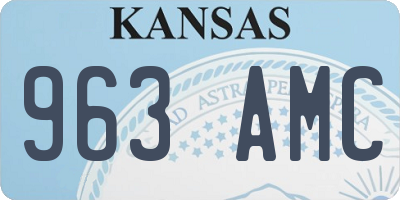 KS license plate 963AMC