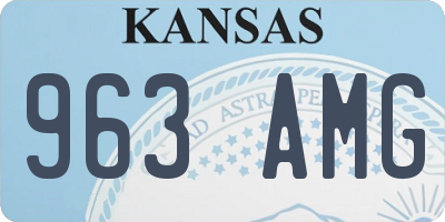 KS license plate 963AMG