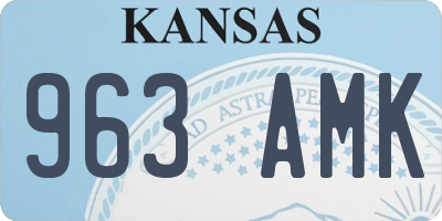 KS license plate 963AMK