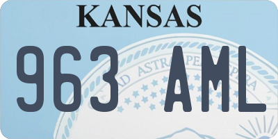 KS license plate 963AML