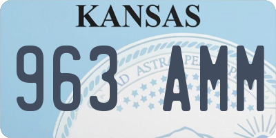 KS license plate 963AMM